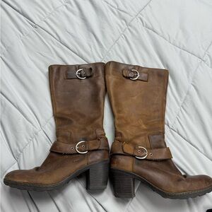 boc Brown Heeled Leather Boots
